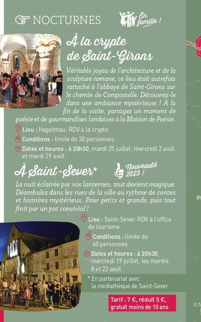 Flyer visites guidées Landes Chalosse