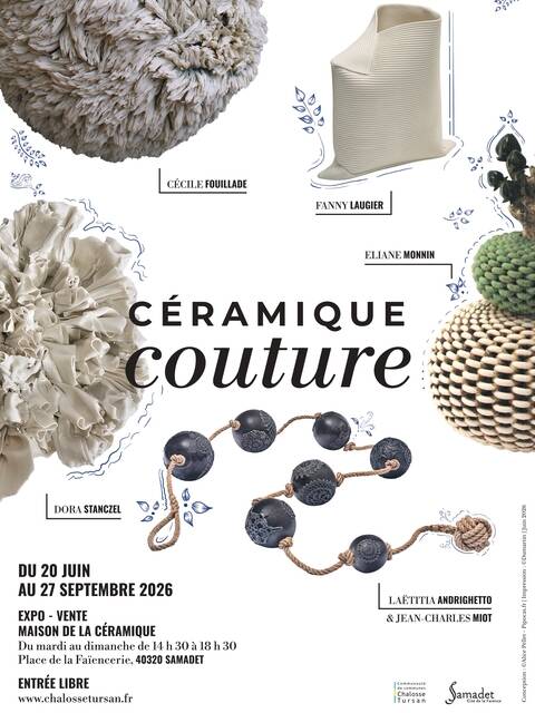 Exposition Vente « céramique couture » à la Maison de la Céramique