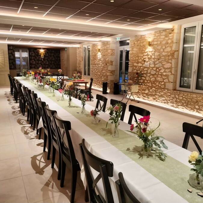 Salle de réception du du domaine de Mirval Hagetmau